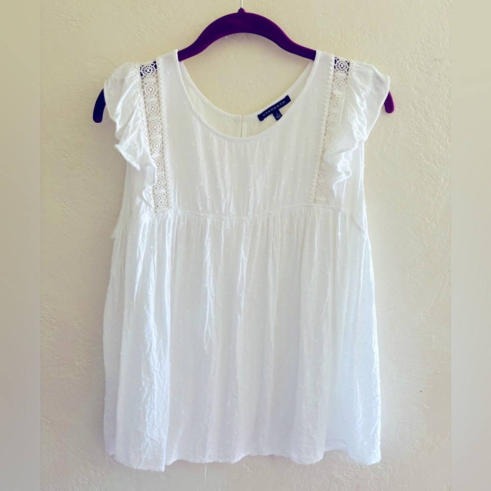 Staccato Swiss Dot Baby Doll Top
